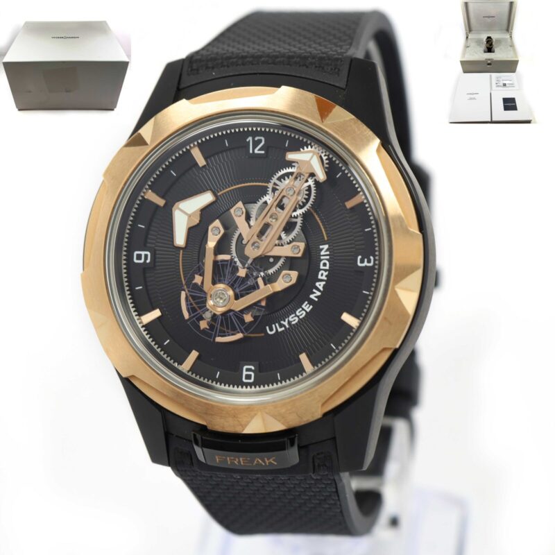 2023 Ulysse Nardin Freak One 2405-500-2A 44MM Black Titanium 18K Rg Box Papers