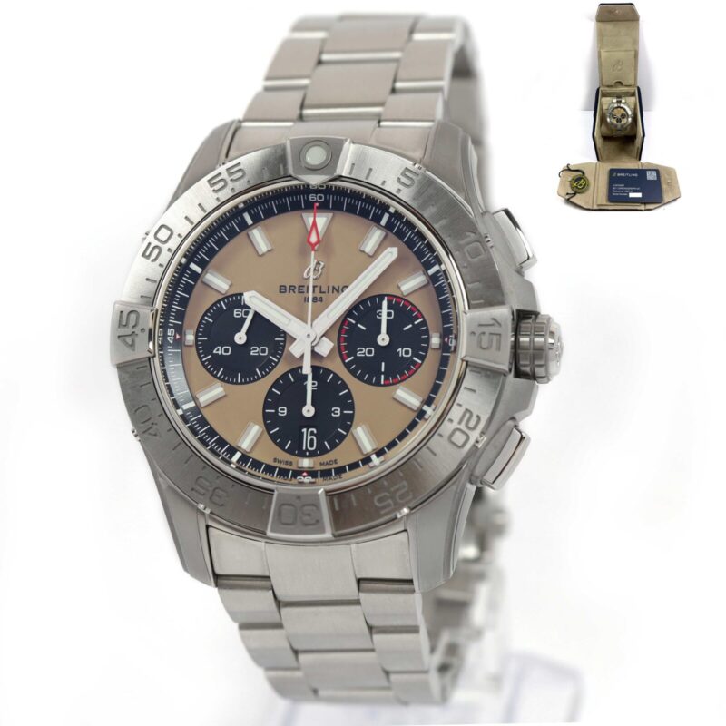 Breitling Avenger B01 Chronograph AB0147 44MM Beige Dial Box Papers