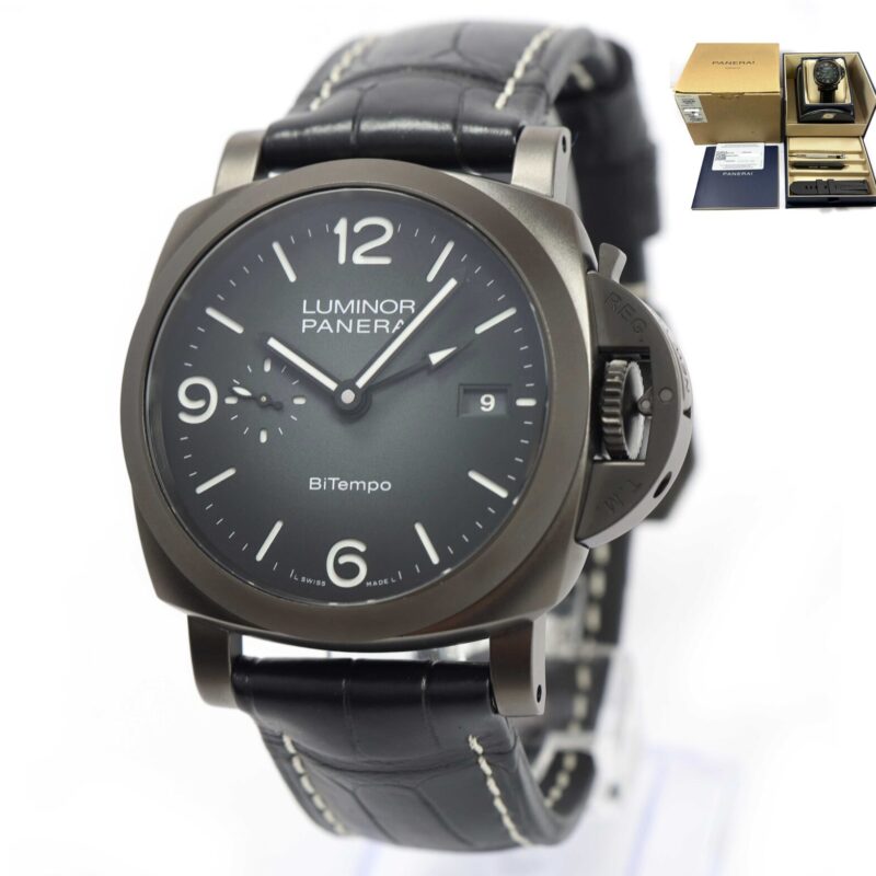 New Panerai Luminor Bitempo Titanium Dlc New York PAM01467 44MM Titanium B/p