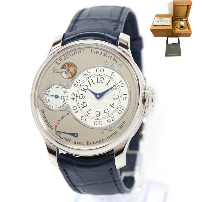 F.p. Journe Chronomètre Optimum 40MM Platinum Silver Dial Box Papers