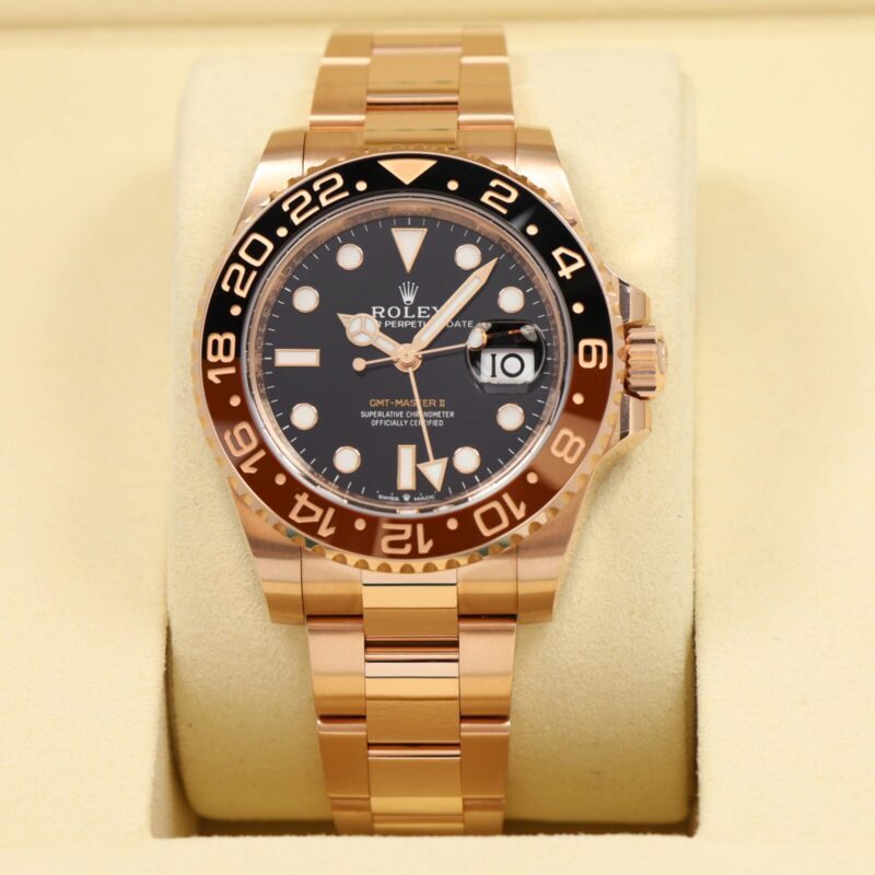 New 2025 Rolex GMT-Master II Rootbeer 126715CHNR 40MM 18K Rose Gold Box Papers