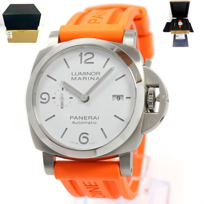 Panerai Luminor Marina 1950 PAM01314 44MM White Dial Box Papers