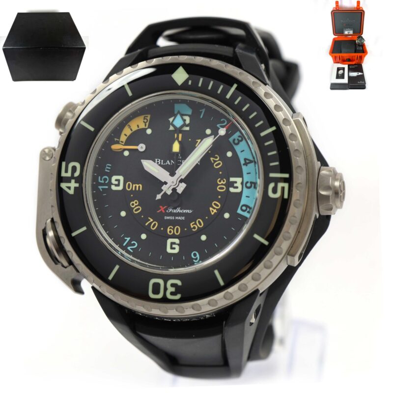 Blancpain Fifty Fathoms X 5018-1230-64A 55MM Black Dial Titanium Box Papers