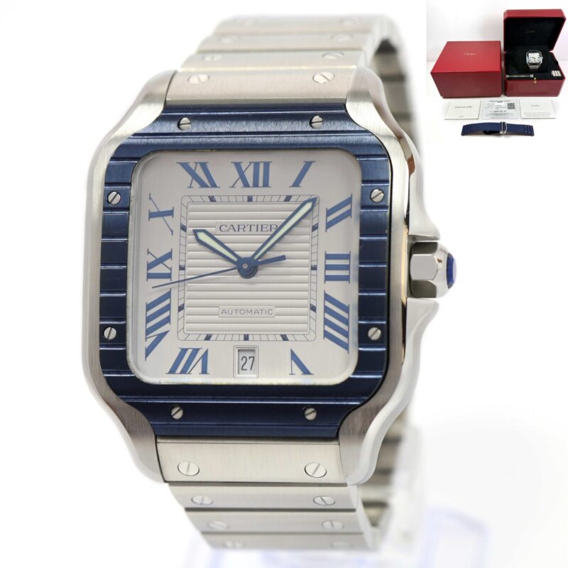2022 Cartier Santos WSSA0047 40MM Grey Dial Steel Box Papers