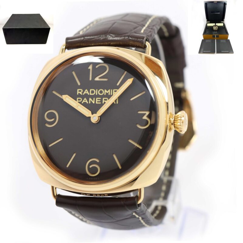 Panerai Radiomir 3 Days Oro Rosa PAM00379 47MM 18K Rg Brown Box Papers