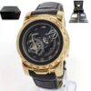 Ulysse Nardin Freak Phantom watch in 18K rose gold with black band, box, and papers.
