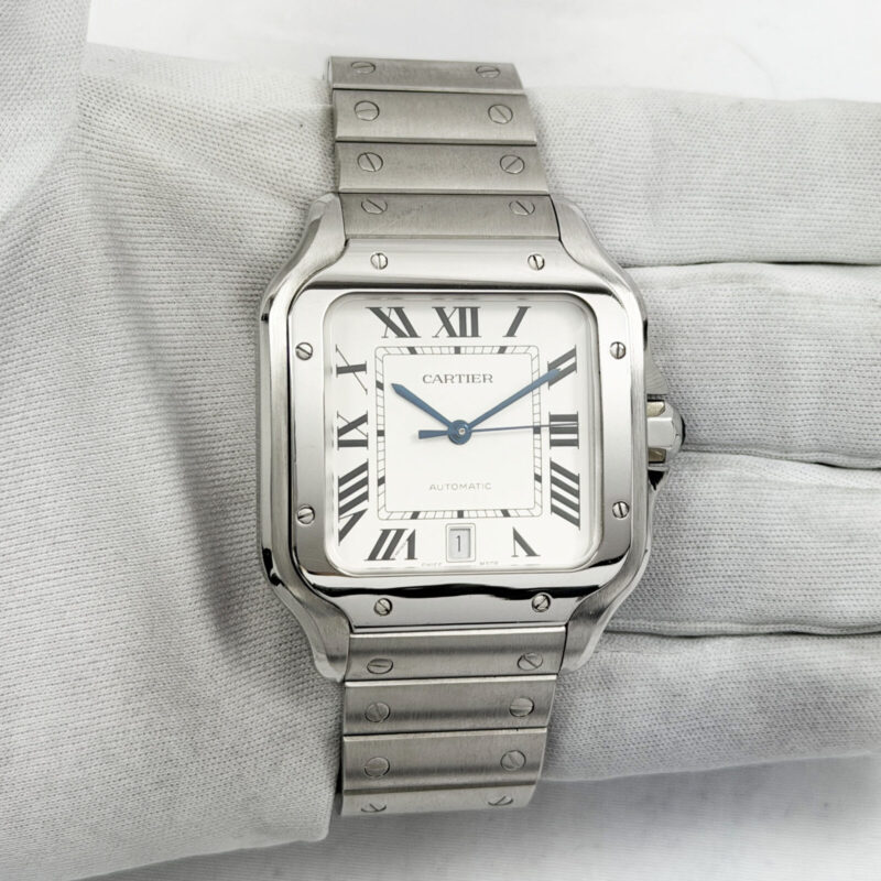 Cartier Santos Large Model WSSA0018 39MM Silver Dial Stainless Steel Paper