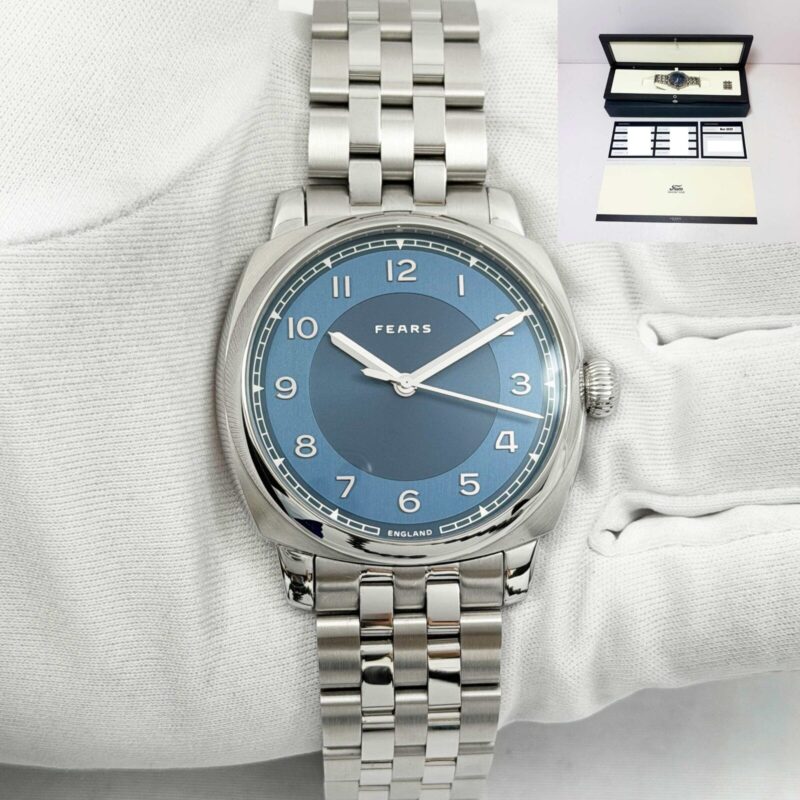 2025 Fears Brunswick 40 BS24000A 40MM Blue Stainless Steel Box Papers