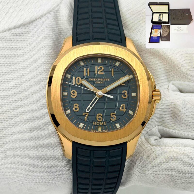 New 2025 Patek Philippe Aquanaut 5269R-001 38MM Blue Rose Gold Box Papers