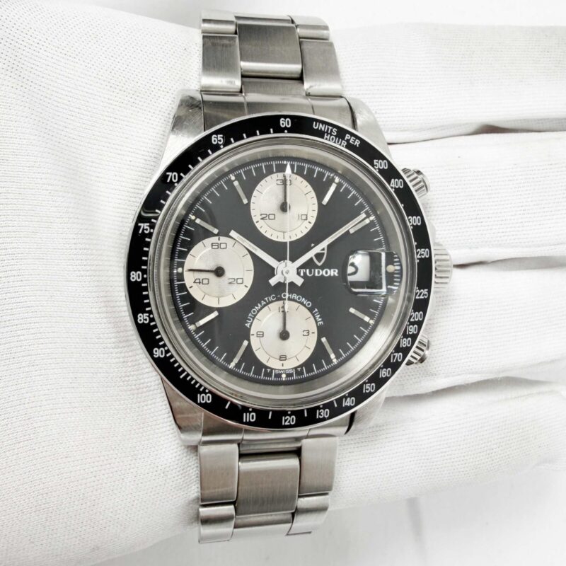 Tudor Oysterdate Big Block 94200 40MM Black Dial Steel Box Papers