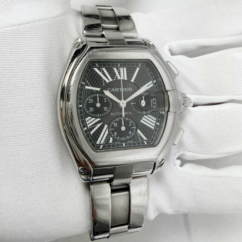 Cartier Roadster Xl Chronograph W62020X6 2618 43MM Black Roman