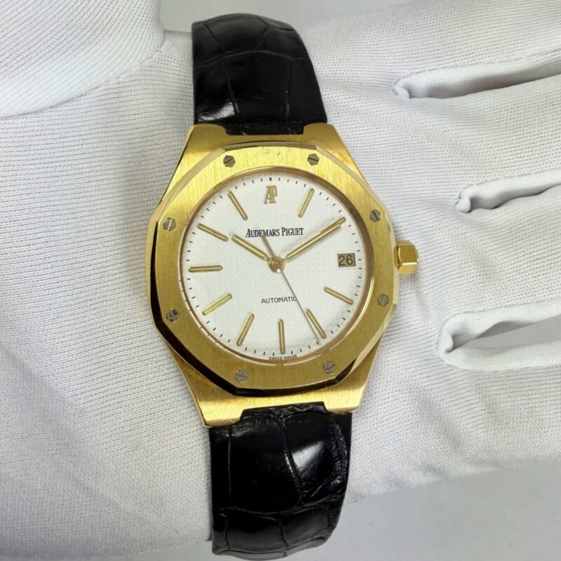 Audemars Piguet Royal Oak 14800BA 36MM 18K Yellow Gold White Dial Travel Box