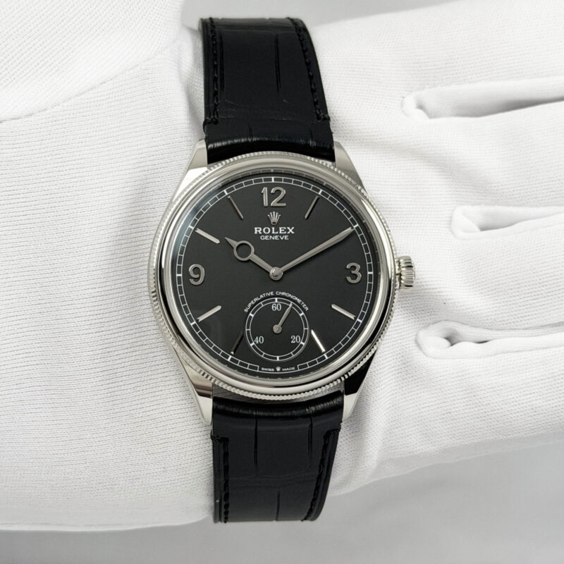 Unworn 2025 Rolex 1908 52509 39MM Black Dial 18K White Gold Box Papers