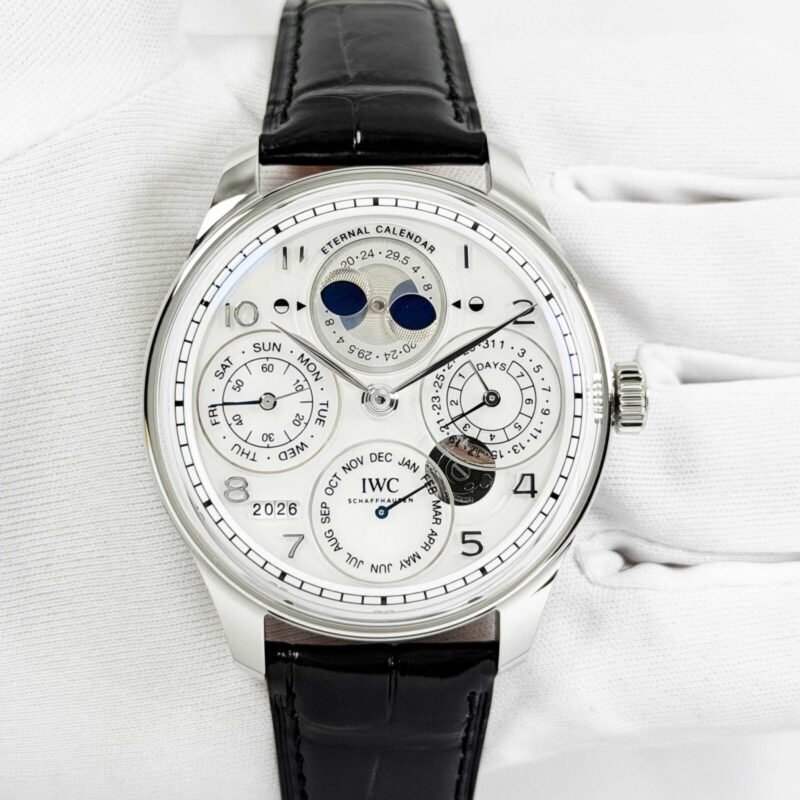 New IWC Portugieser Eternal Calendar IW505701 44MM White Platinum Box Papers