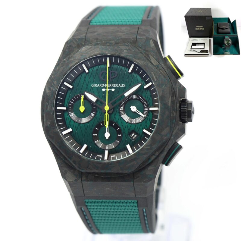 Girard Perregaux Laureato Absolute Aston Martin F1 81060 44MM Carbon Green B/p