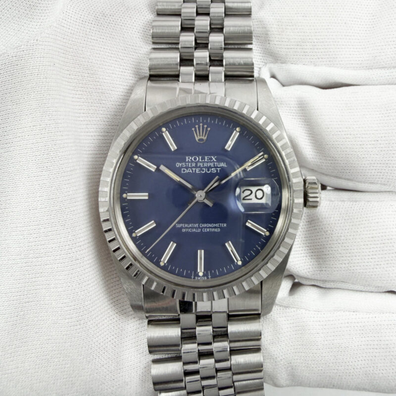 1985 Rolex Datejust 36 16220 Jubilee 36MM Blue Dial Steel