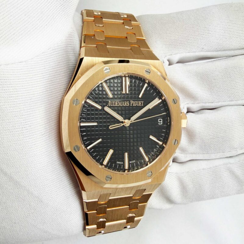 Audemars Piguet Royal Oak 15510OR 41MM 18K Rose Gold Black Dial Box Papers