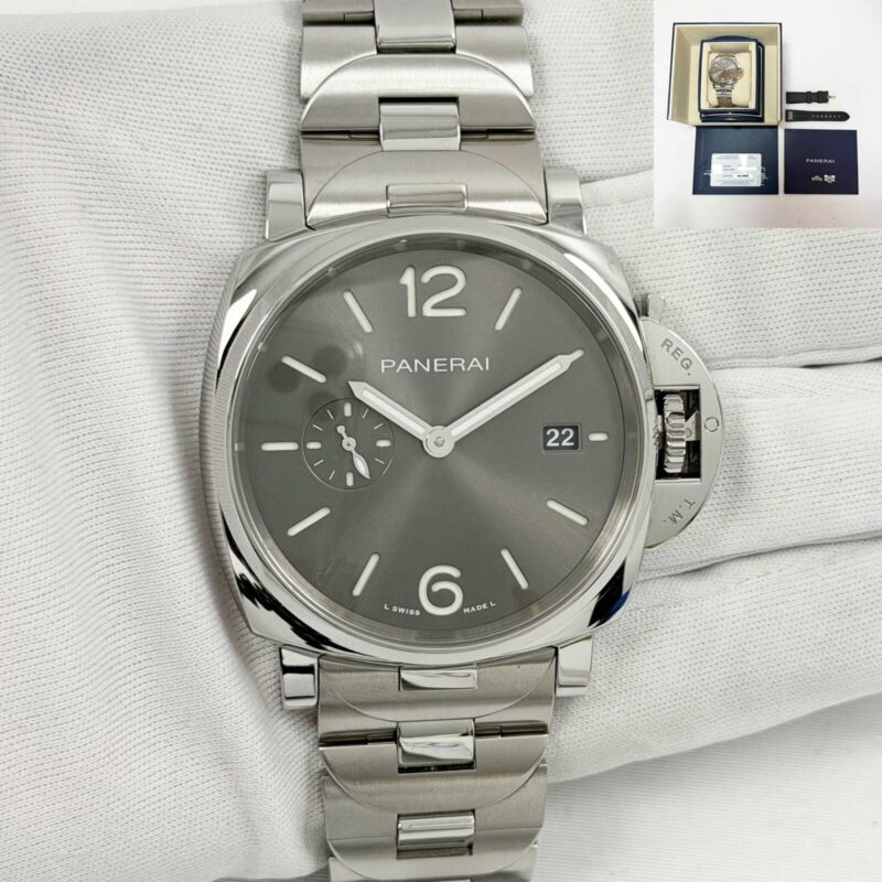 2025 Panerai Luminor Due PAM01387 42MM Grey Stainless Steel Box Papers