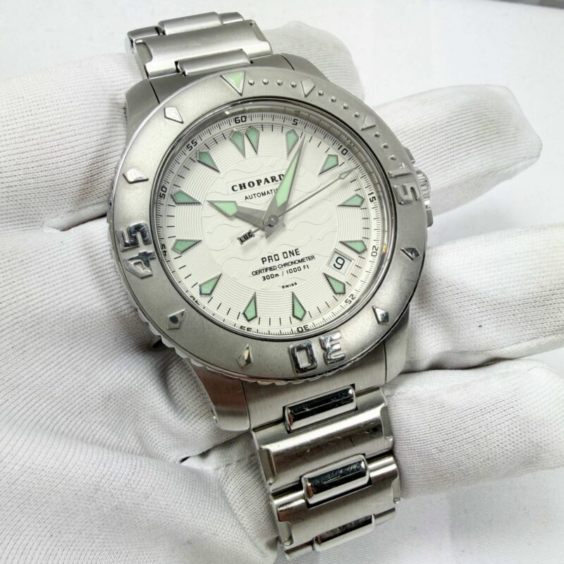Chopard L.u.c Pro One 158912-3004 42MM Silver Steel Box Papers 2026 Service Card