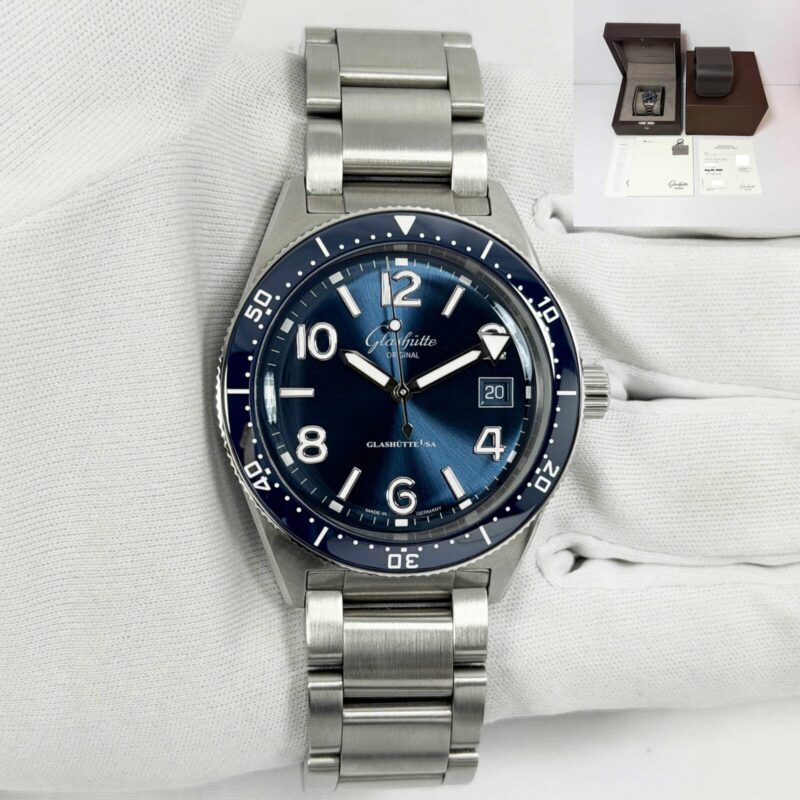 2025 Glashütte Original Seaq 1-39-11-09-81-70 39MM Blue Stainless Steel B/p