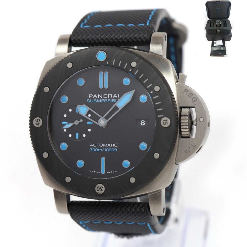2022 Panerai Submersible Bmg-Tech PAM00799 47MM Titanium Carbon Black Box Papers