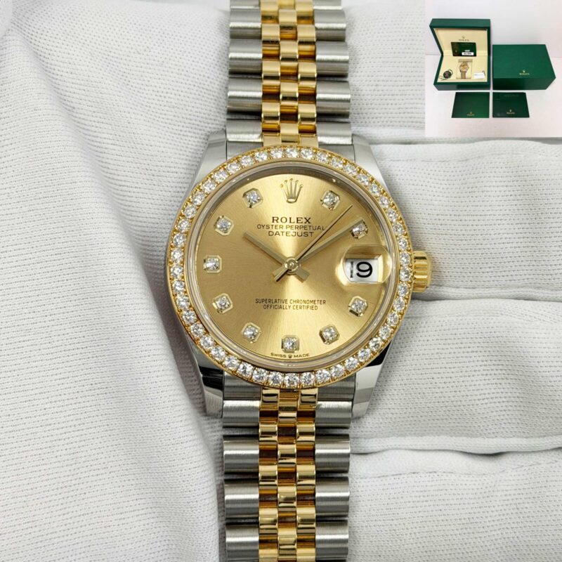 Like New 2025 Rolex Datejust 31 278383RBR 31MM Champagne Dial Two-Tone Yg B/p