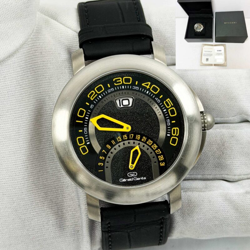 Bulgari Gerald Genta Arena Bi-Retro Sport 103448 43MM Black Titanium Box Papers