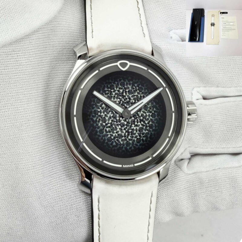2023 Ming Mosaic 37.07 38MM Black Dial Stainless Steel Box Papers