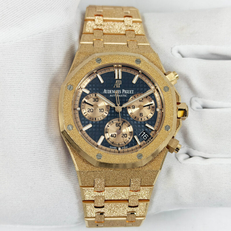 Audemars Piguet Royal Oak Chronograph Frosted 26239OR 41MM Blue Dial Rose Gold