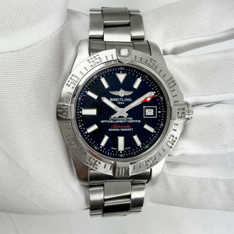 2015 Breitling Avenger II Seawolf A1733110 45MM Black Dial Steel Box Papers