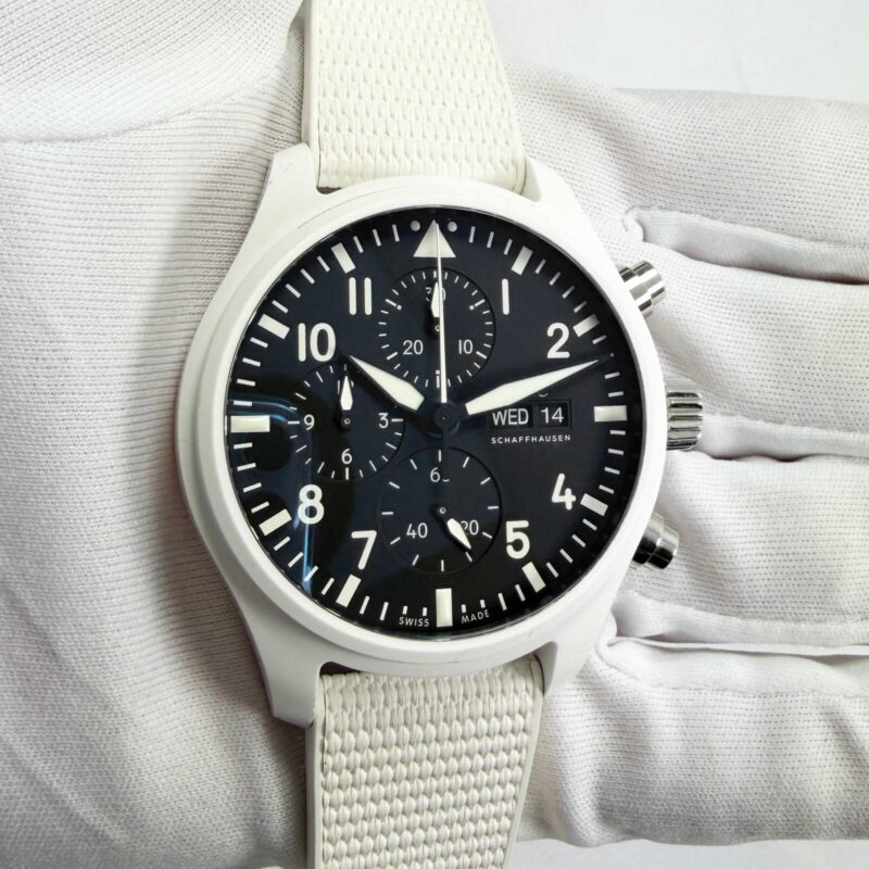 IWC Pilot Top Gun Lake Tahoe IW389105 44MM White Ceramic Black Dial Box Papers