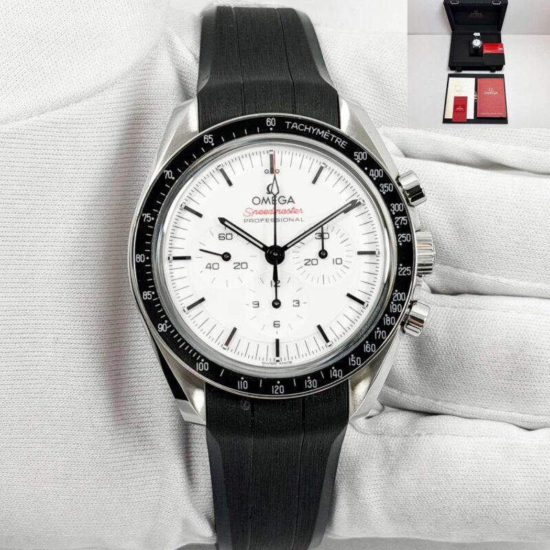 2024 Omega Speedmaster Moonwatch 310.32.42.50.04.001 White Stainless Steel B/p