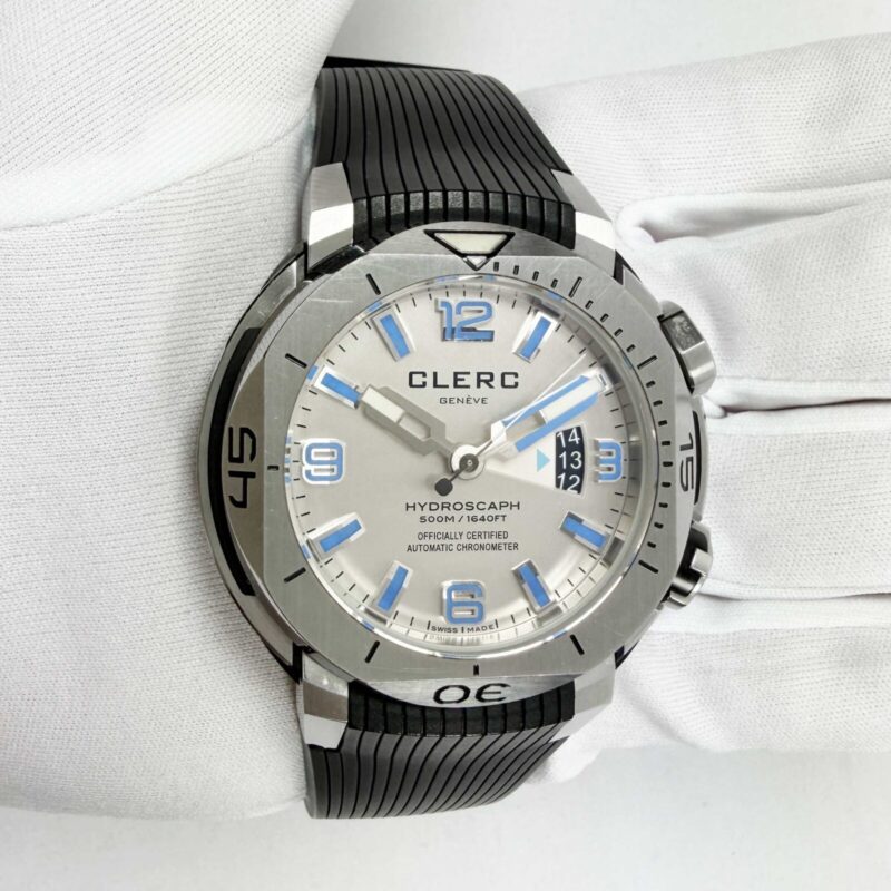 2019 Clerc Hydroscaph H1-1 Chronometer 48MM Silver Dial Steel Box Papers