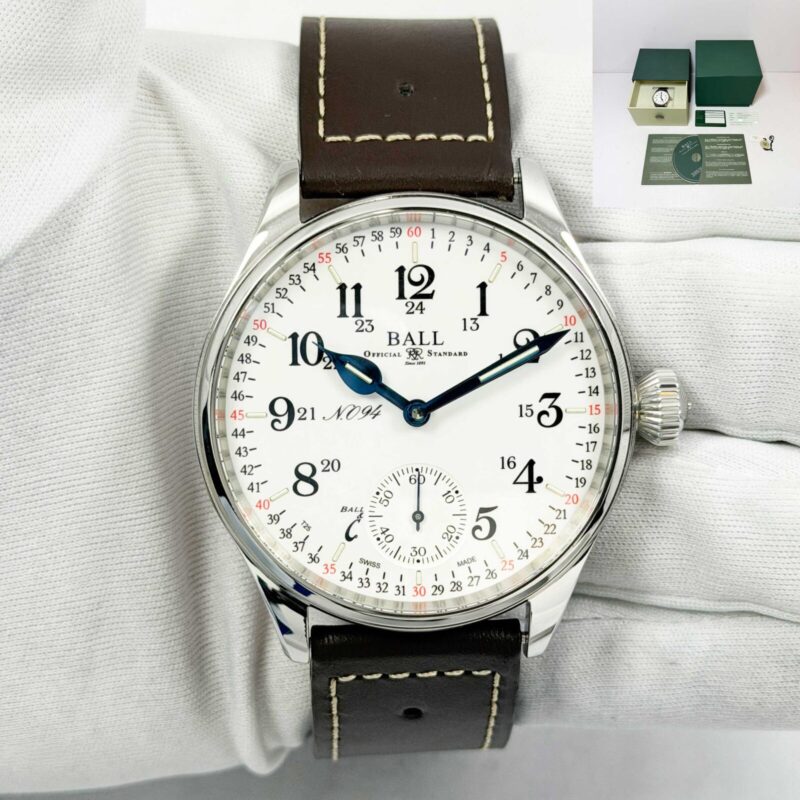 Ball Trainmaster 125TH Anniversary NM3038DLL3JWH 44MM White Steel Box Papers