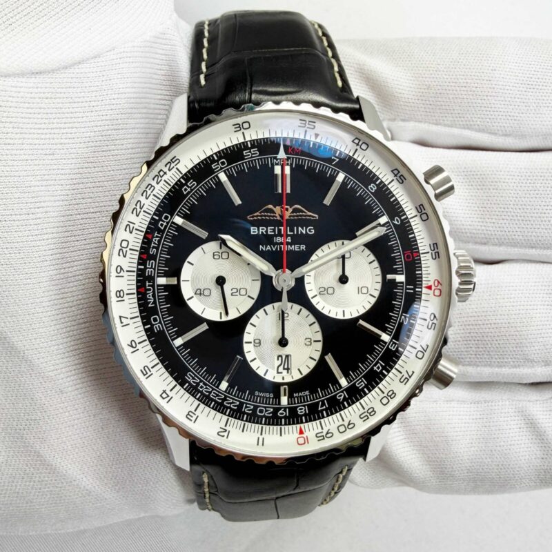 2022 Breitling Navitimer 1 B01 Chronograph AB0137 46MM Black Dial Box Papers