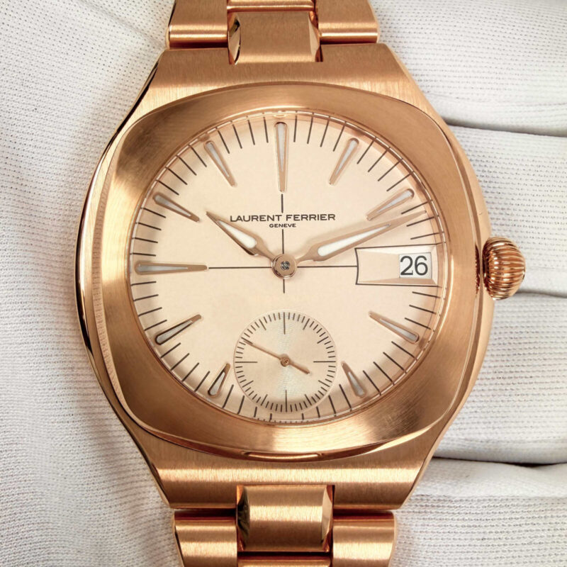 New Laurent Ferrier Sport Auto 79 41.5MM Silver Salmon Opaline 18K Rg Box Papers