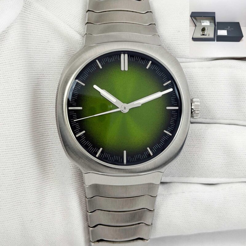 2025 H.moser & Cie. Streamliner 6201-1200 41MM Green Steel Box Papers