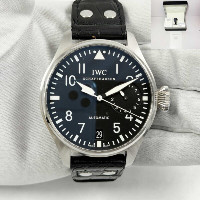 2015 IWC Big Pilot IW500901 46MM Black Stainless Steel Box Papers