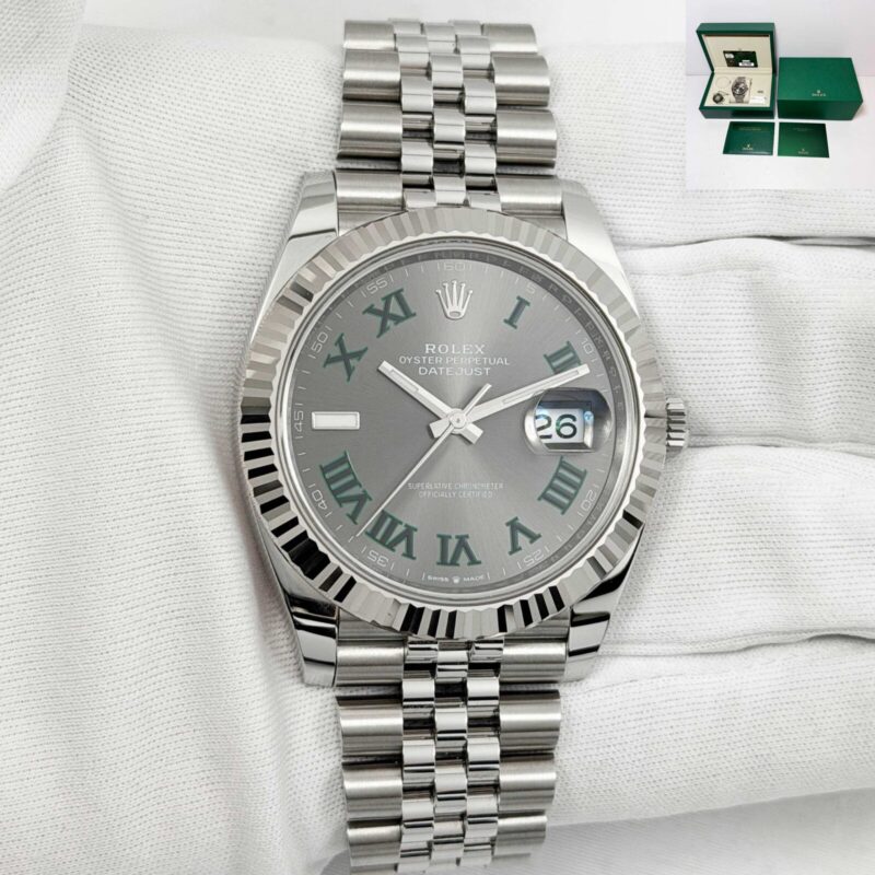 New 2025 Rolex Datejust Wimbledon 126334 41MM Steel Box Papers