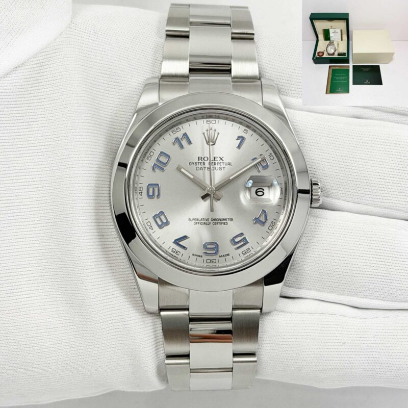 2015 Rolex Datejust II 116300 41MM Silver Dial Steel Box Papers