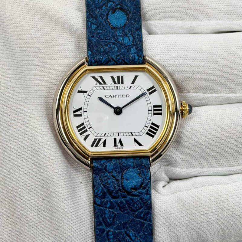 Cartier Ellipse 78209 33MM White Paris Dial 18K Yellow & White Gold Two-Tone