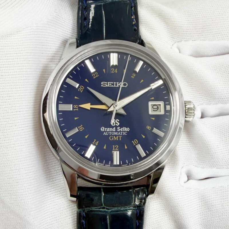 Grand Seiko GMT Anniversary Edition SBGM031 39.5MM Blue Dial Steel Box Papers