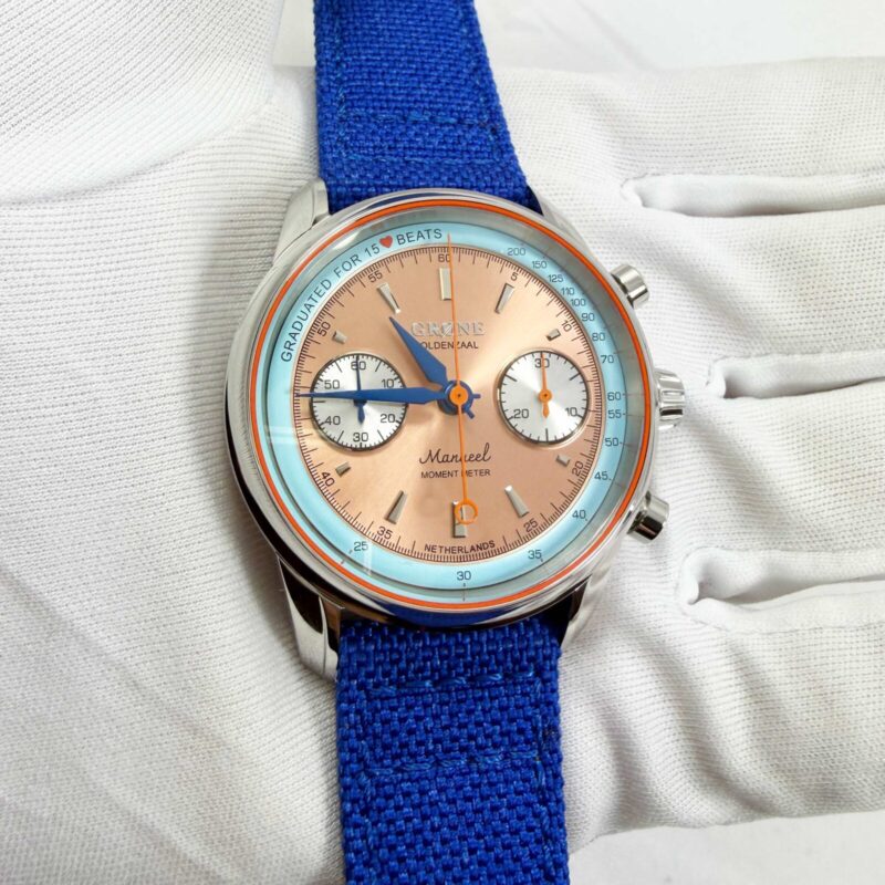 New 2026 Grone Oldenzaal Moment Meter 39MM Salmon Dial Steel Box Papers