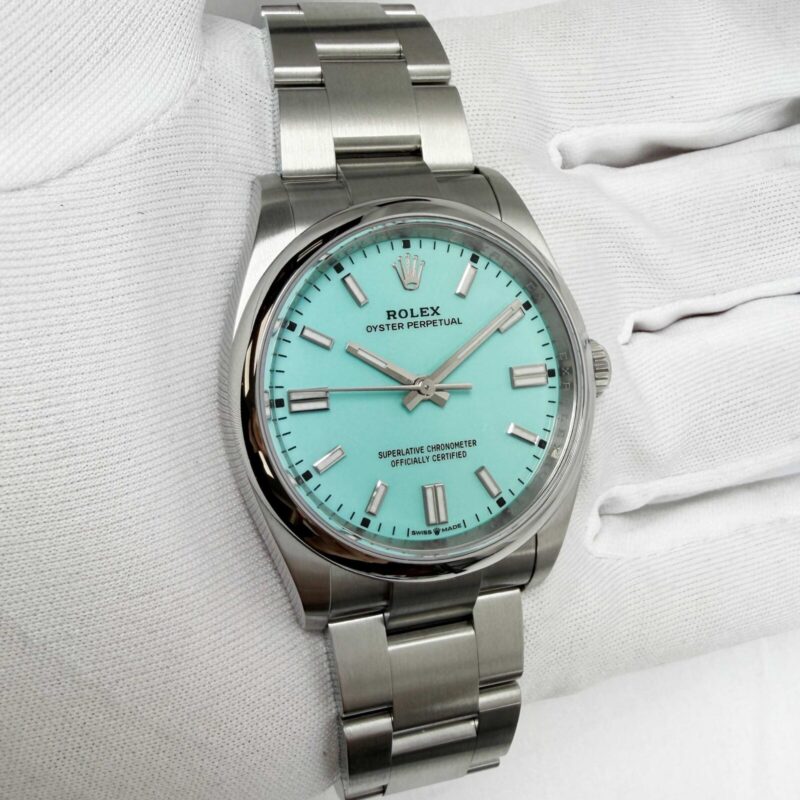 New 2025 Rolex Oyster Perpetual 126000 36MM Tiffany Blue Dial Box Papers