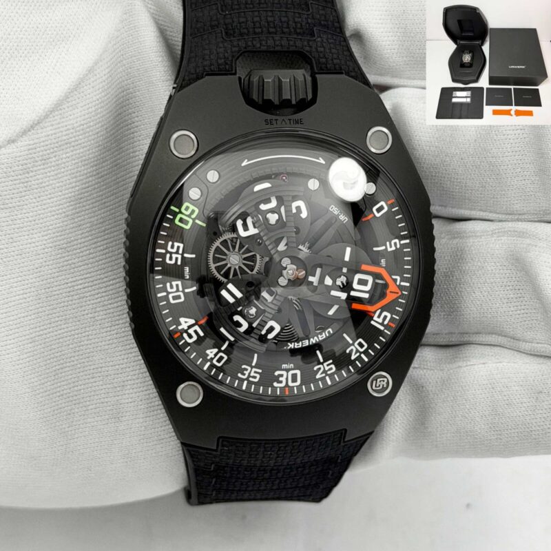 2024 Urwerk Scorpion Ur-150 43MM Black Ceramic Box Papers Limited To 50