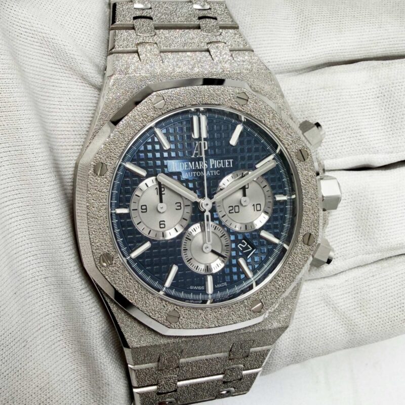 Audemars Piguet Royal Oak 26331BC 41MM Blue Dial Frosted White Gold Box Papers