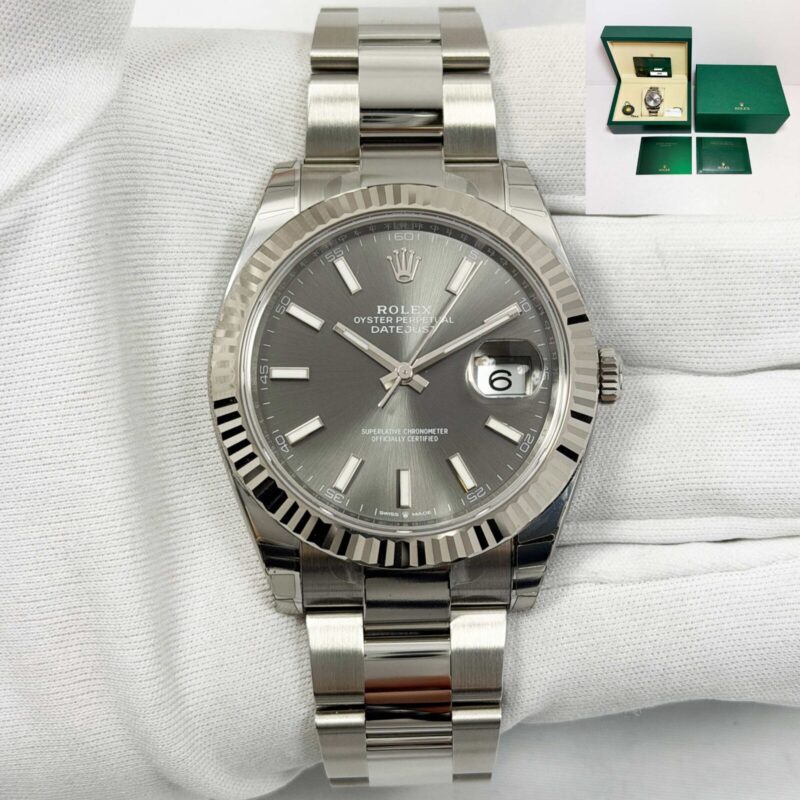 2026 New Rolex Datejust 41 126334 41MM Grey Stainless Steel Box Papers