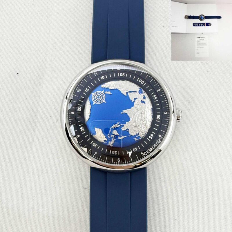 Ciga Design Series U Blue Planet II 46MM Blue Dial Steel Box Papers