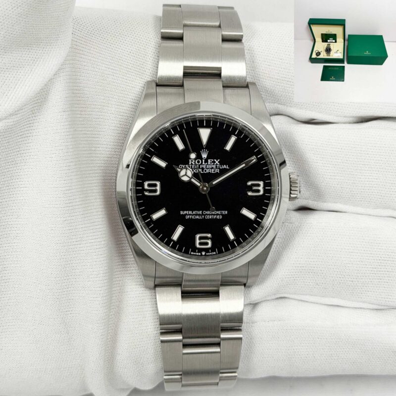 2025 Rolex Explorer 36 124270 36MM Black Dial Oyster Smooth Steel Box Papers