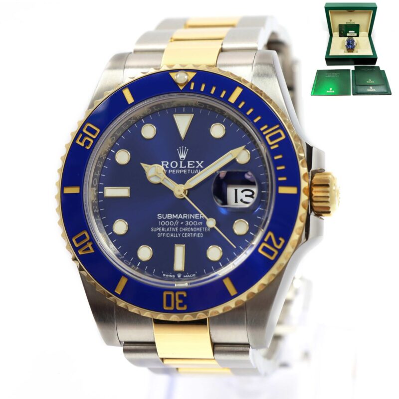2021 Rolex Submariner Date Bluesy 126613LB 41MM 18K Yg Two-Tone B/p